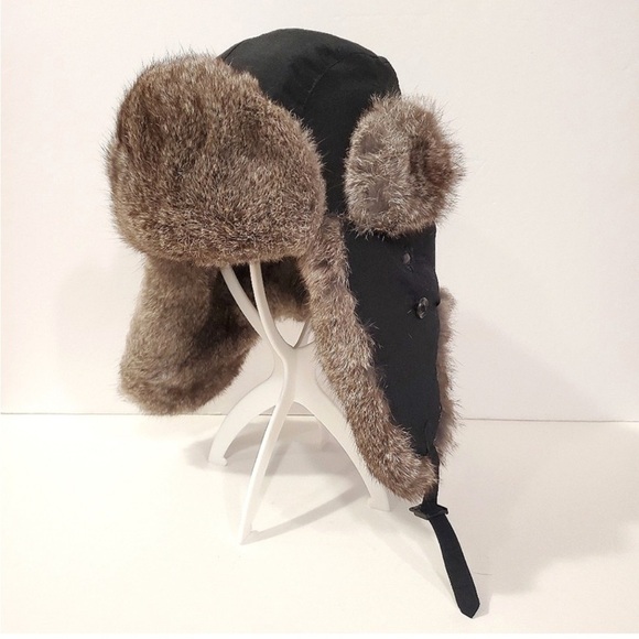 Wind River - Rabbit Fur Aviator Trapper Hat - Picture 2 of 9